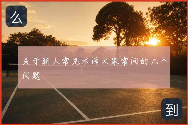关于新人常见术语大家常问的几个问题